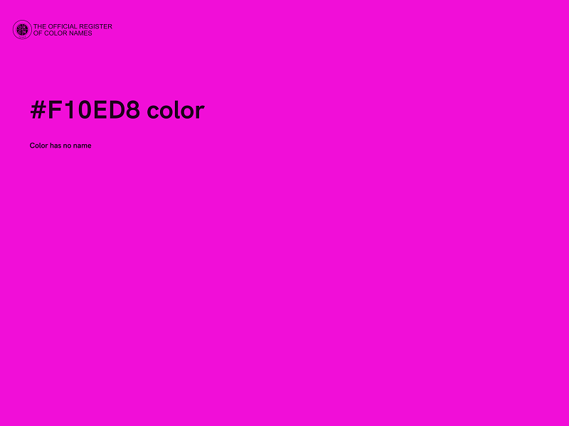 #F10ED8 color image