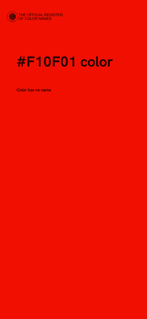 #F10F01 color image