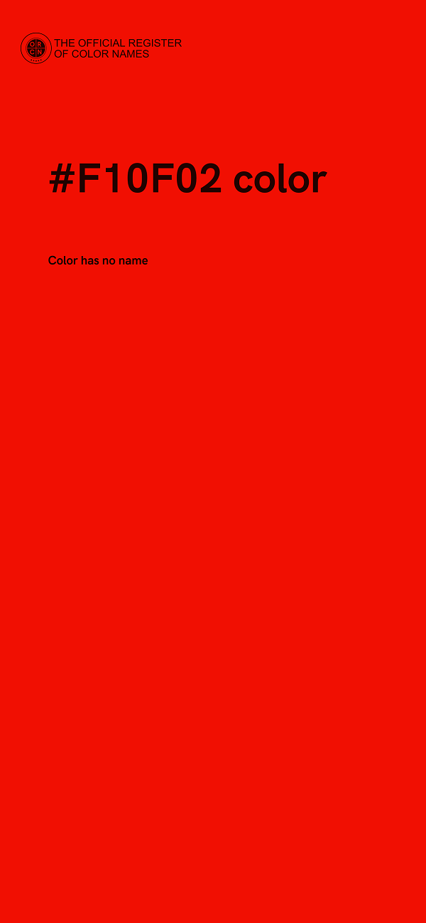 #F10F02 color image