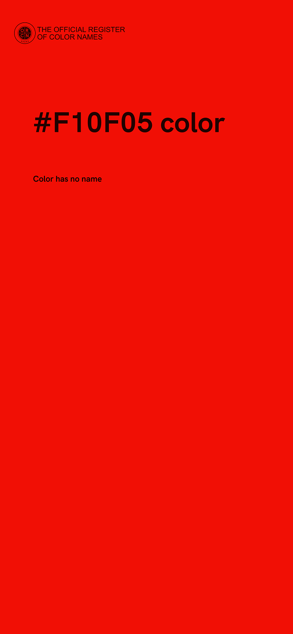 #F10F05 color image