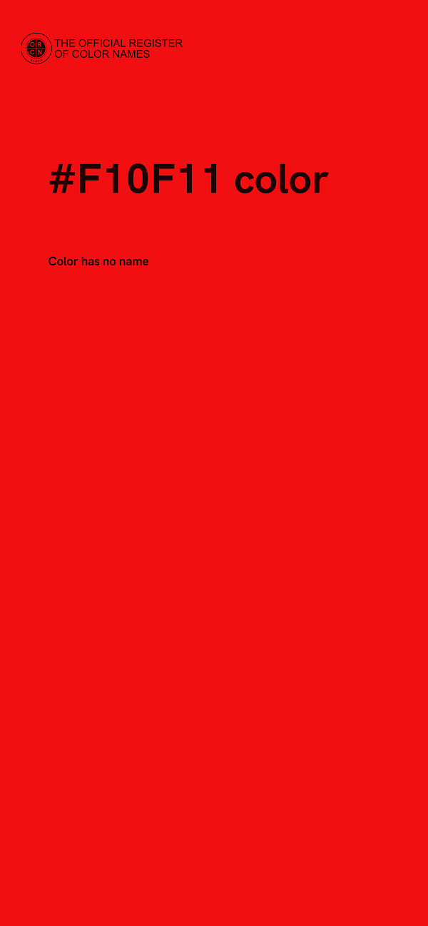 #F10F11 color image