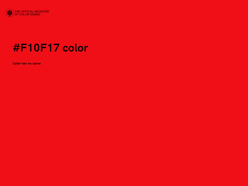 #F10F17 color image