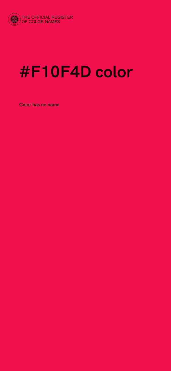 #F10F4D color image