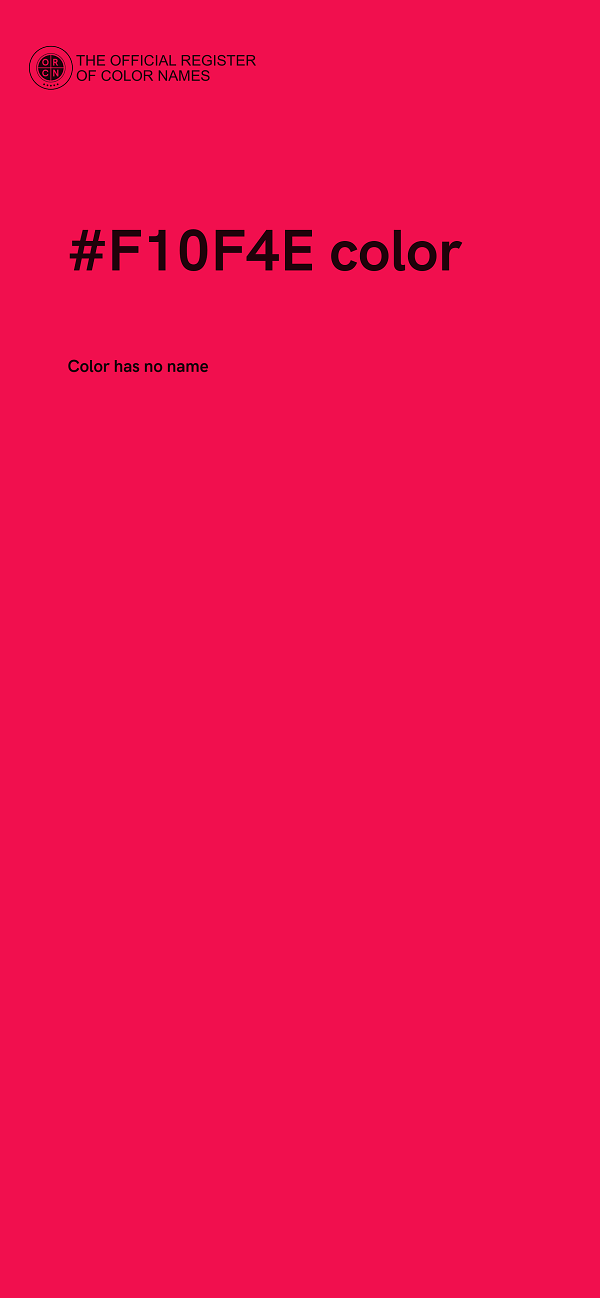 #F10F4E color image