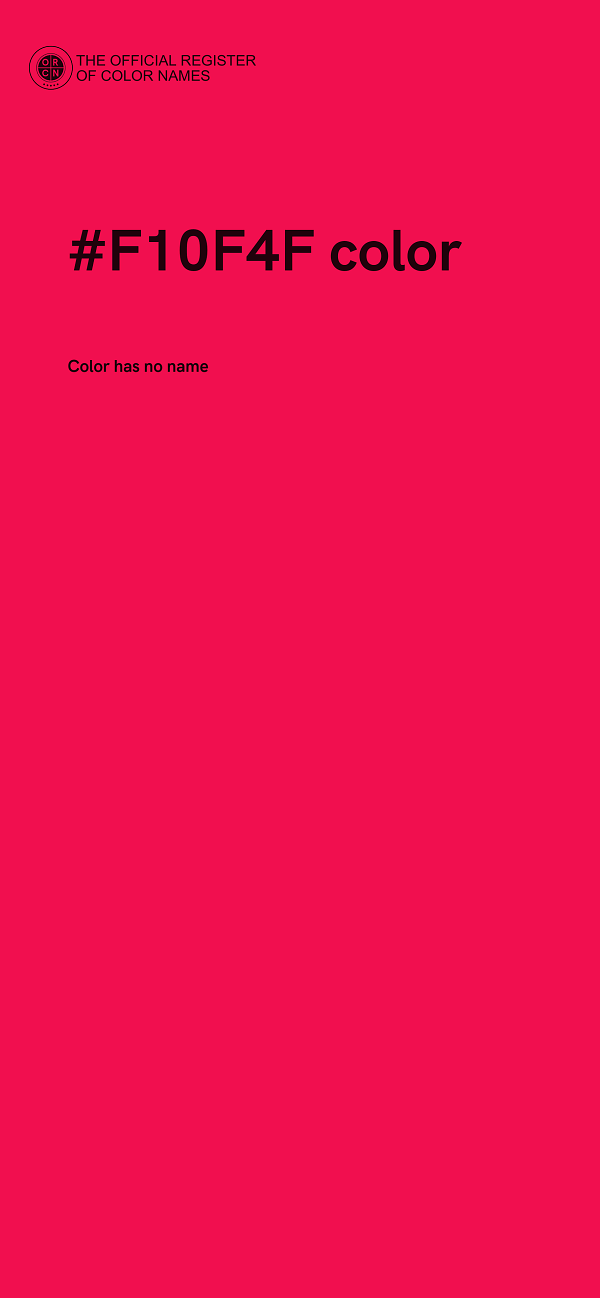 #F10F4F color image