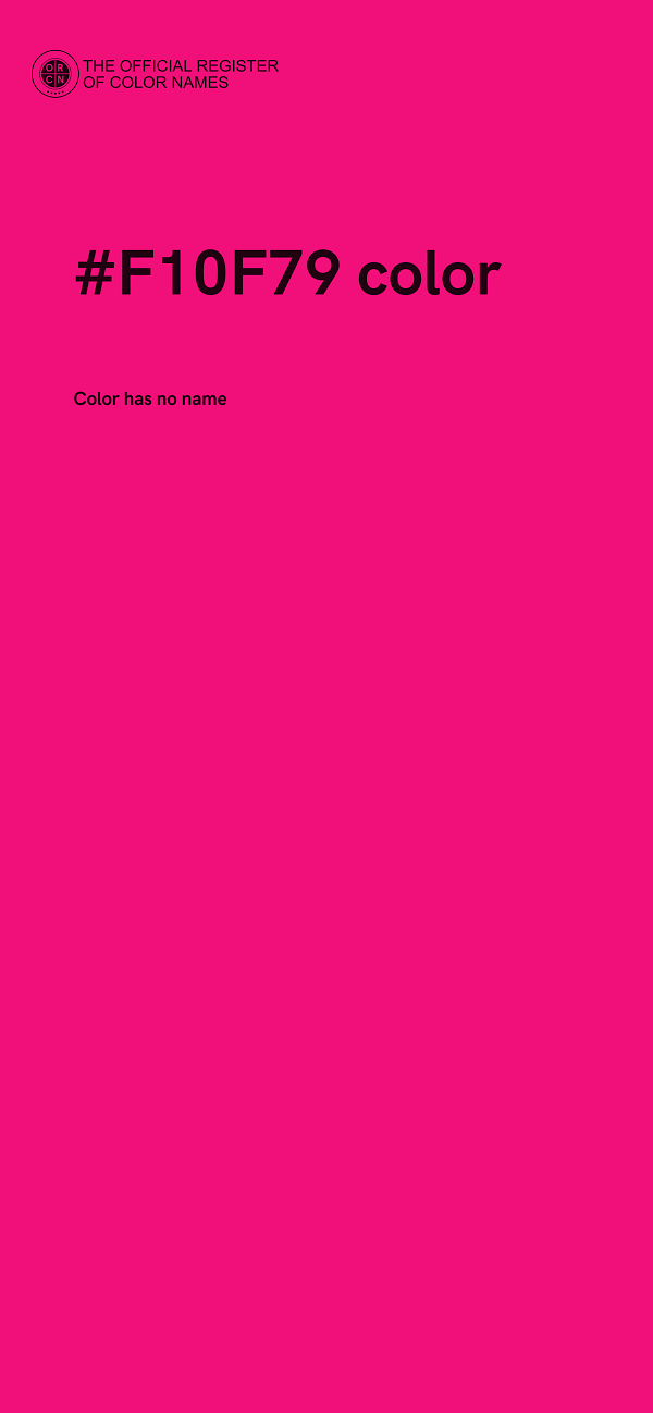 #F10F79 color image