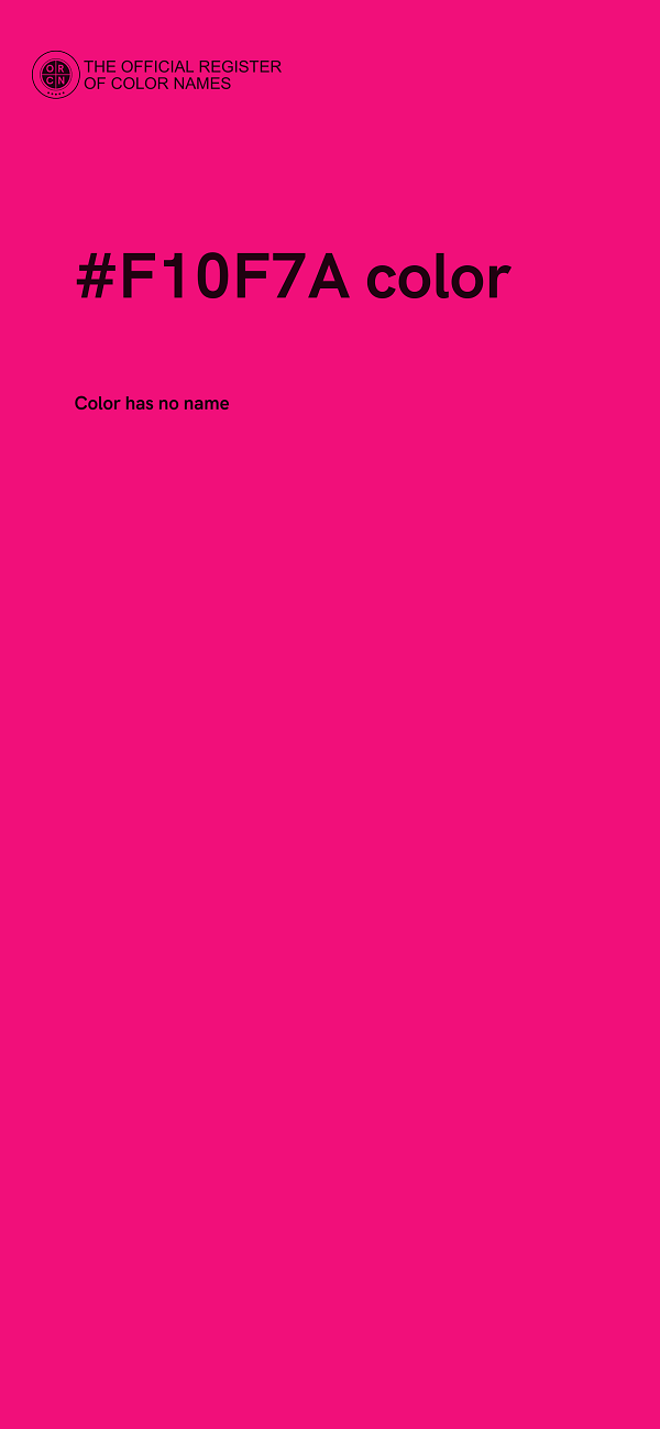 #F10F7A color image