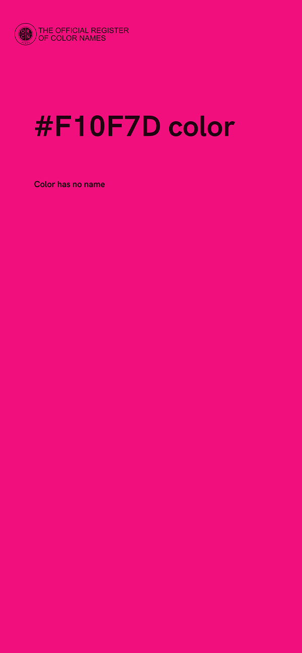 #F10F7D color image