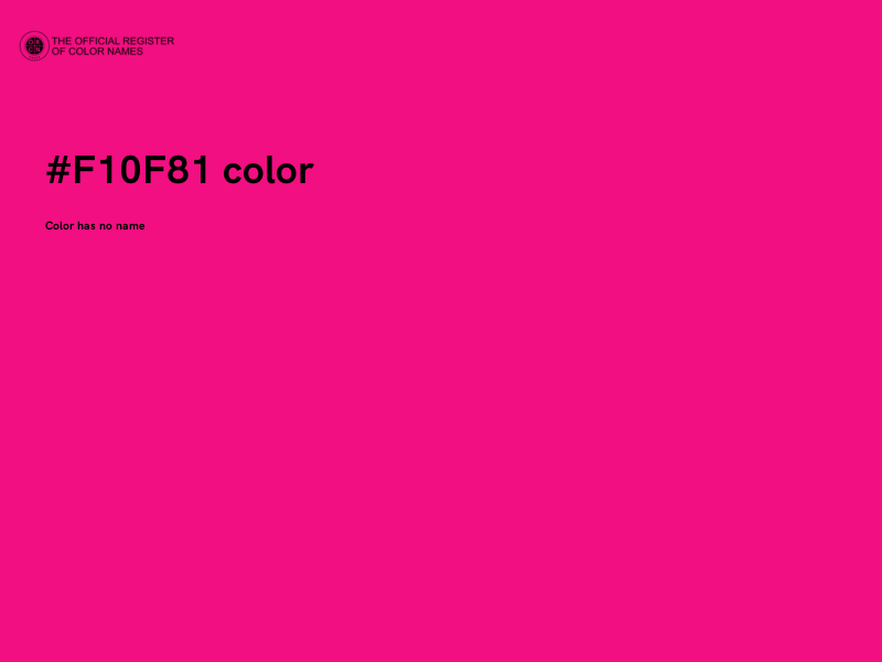 #F10F81 color image