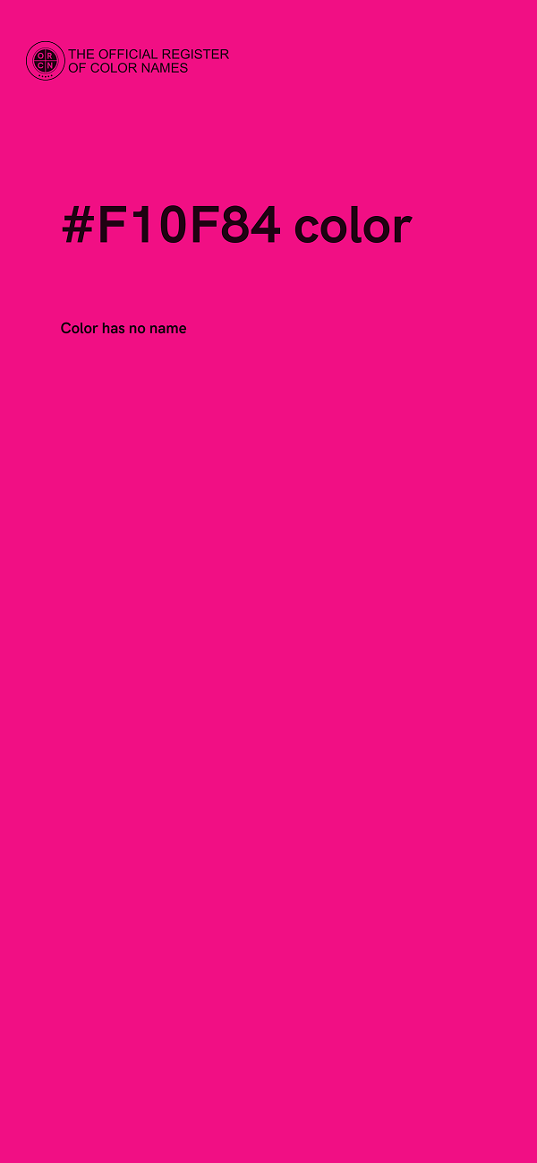 #F10F84 color image
