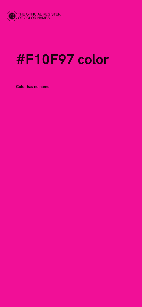 #F10F97 color image