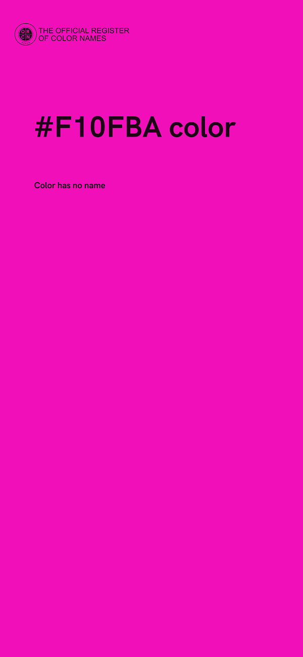 #F10FBA color image