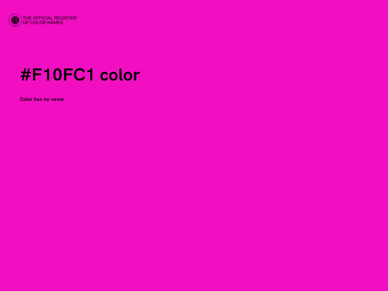 #F10FC1 color image