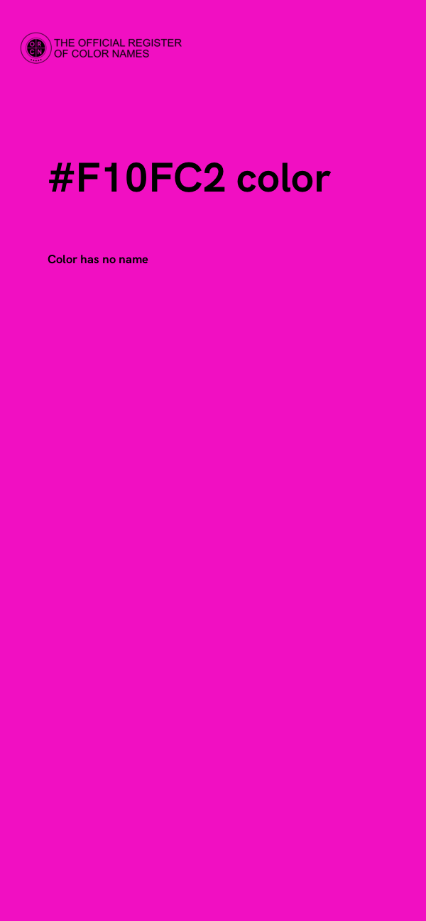 #F10FC2 color image