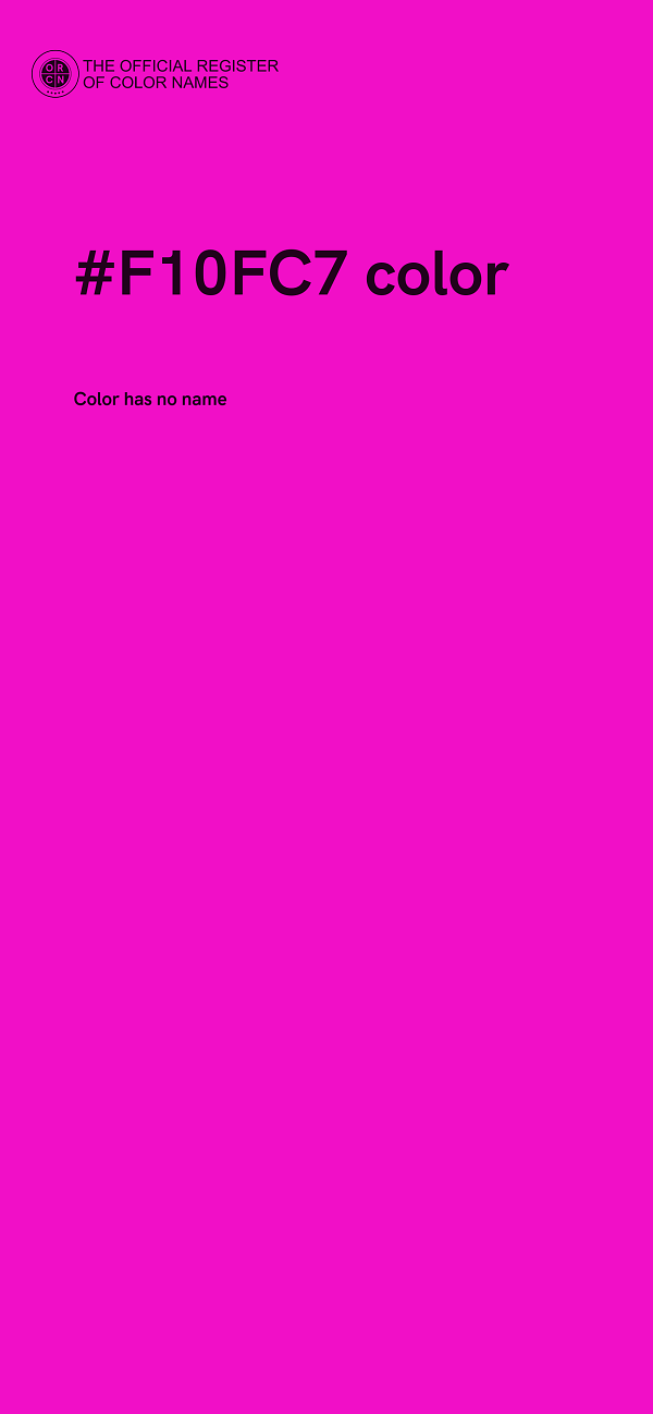 #F10FC7 color image
