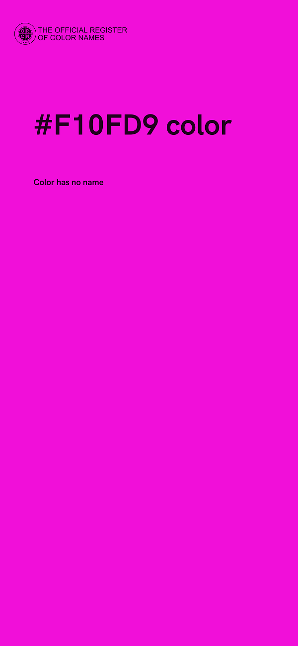#F10FD9 color image