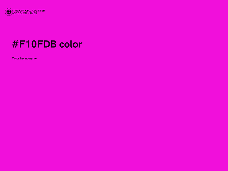 #F10FDB color image
