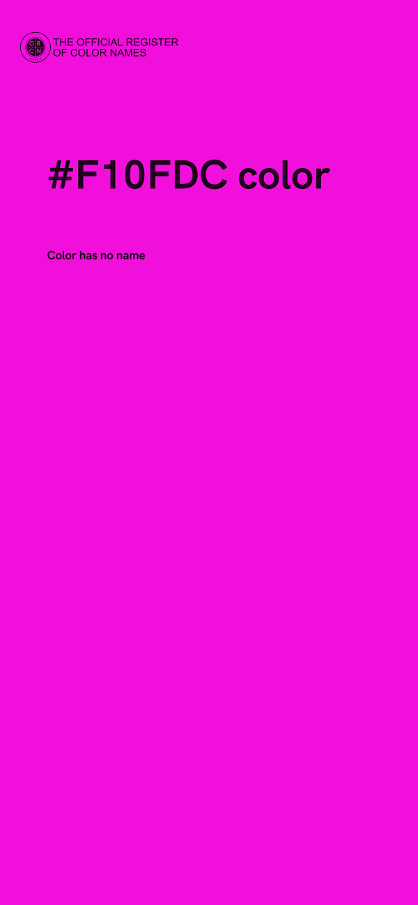 #F10FDC color image