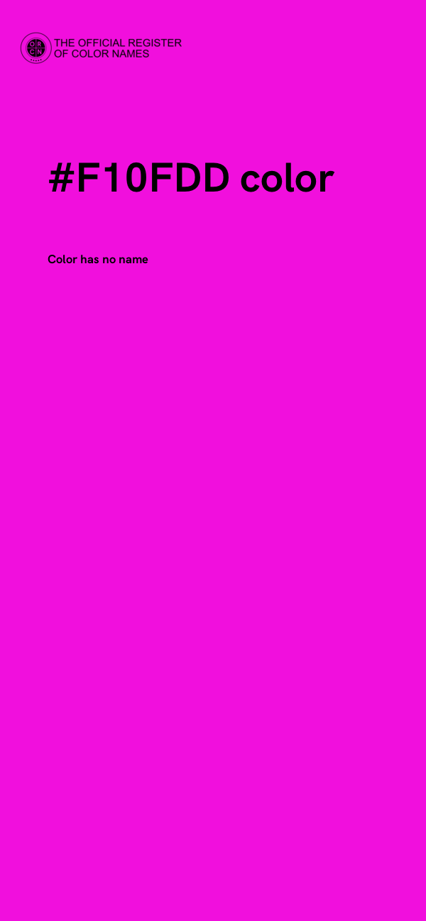 #F10FDD color image