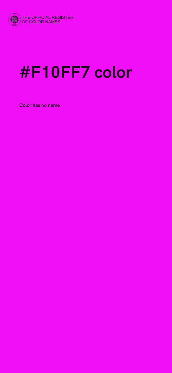 #F10FF7 color image