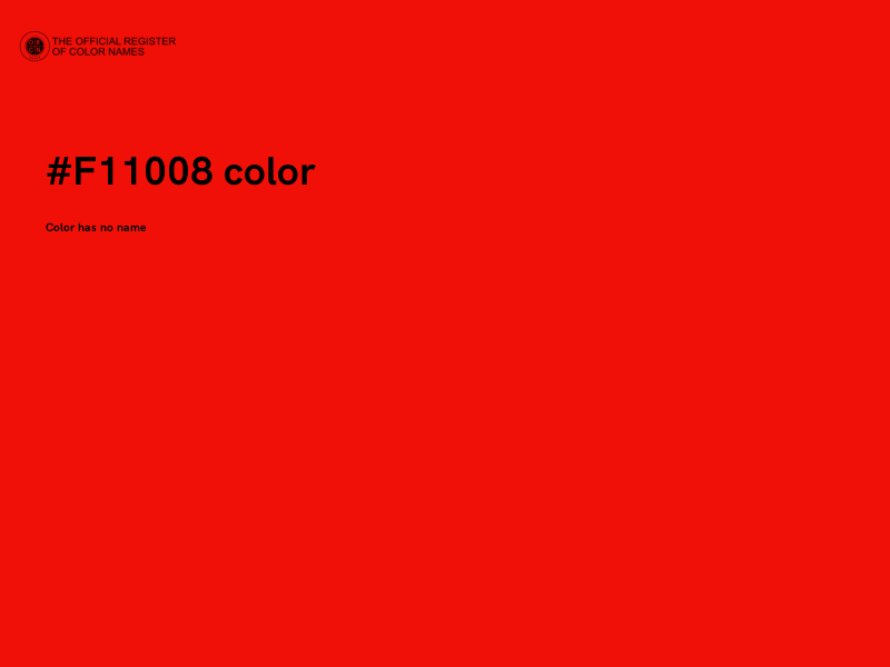 #F11008 color image