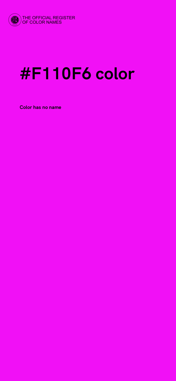 #F110F6 color image