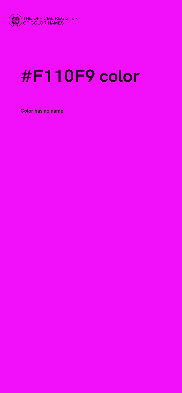 #F110F9 color image