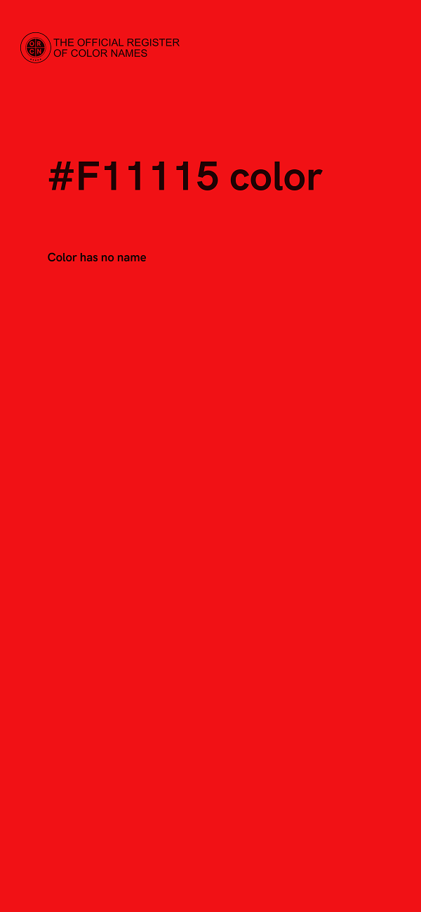 #F11115 color image