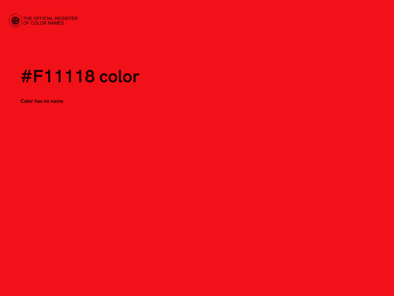 #F11118 color image