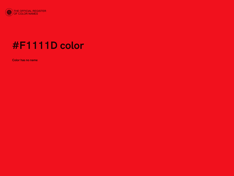 #F1111D color image