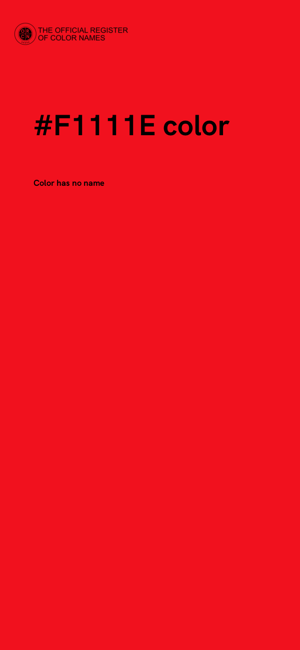 #F1111E color image