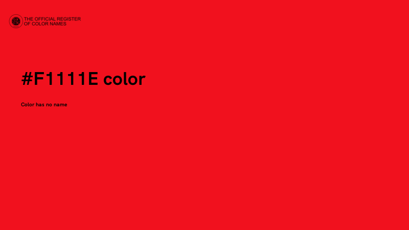 #F1111E color image