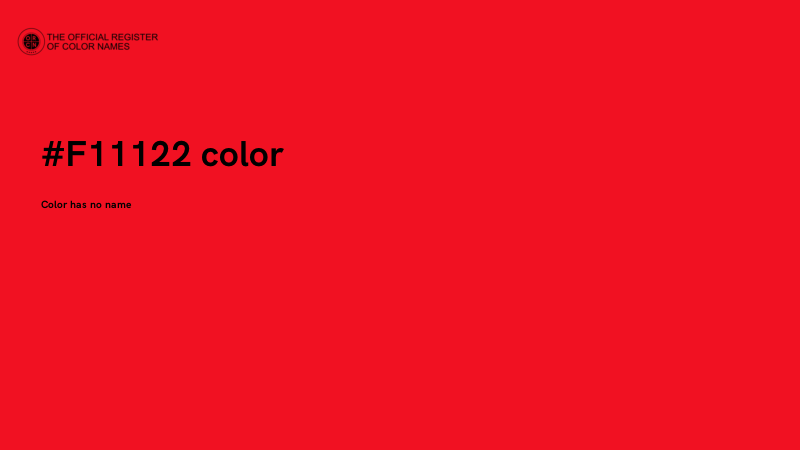 #F11122 color image