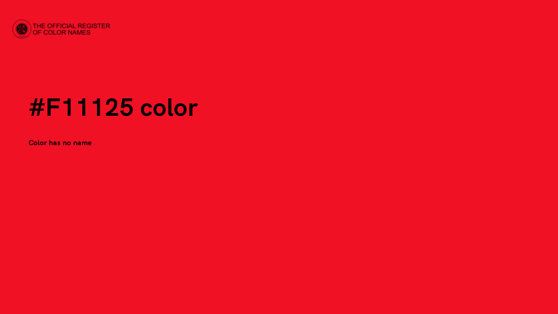 #F11125 color image