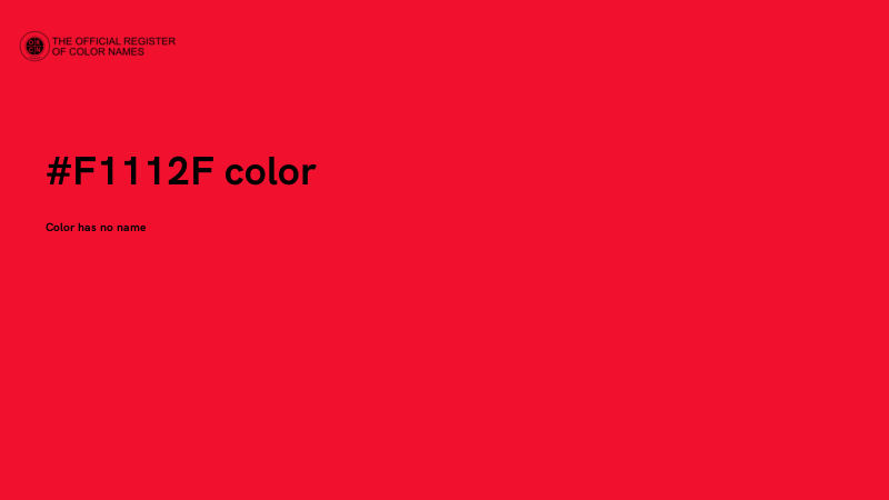 #F1112F color image