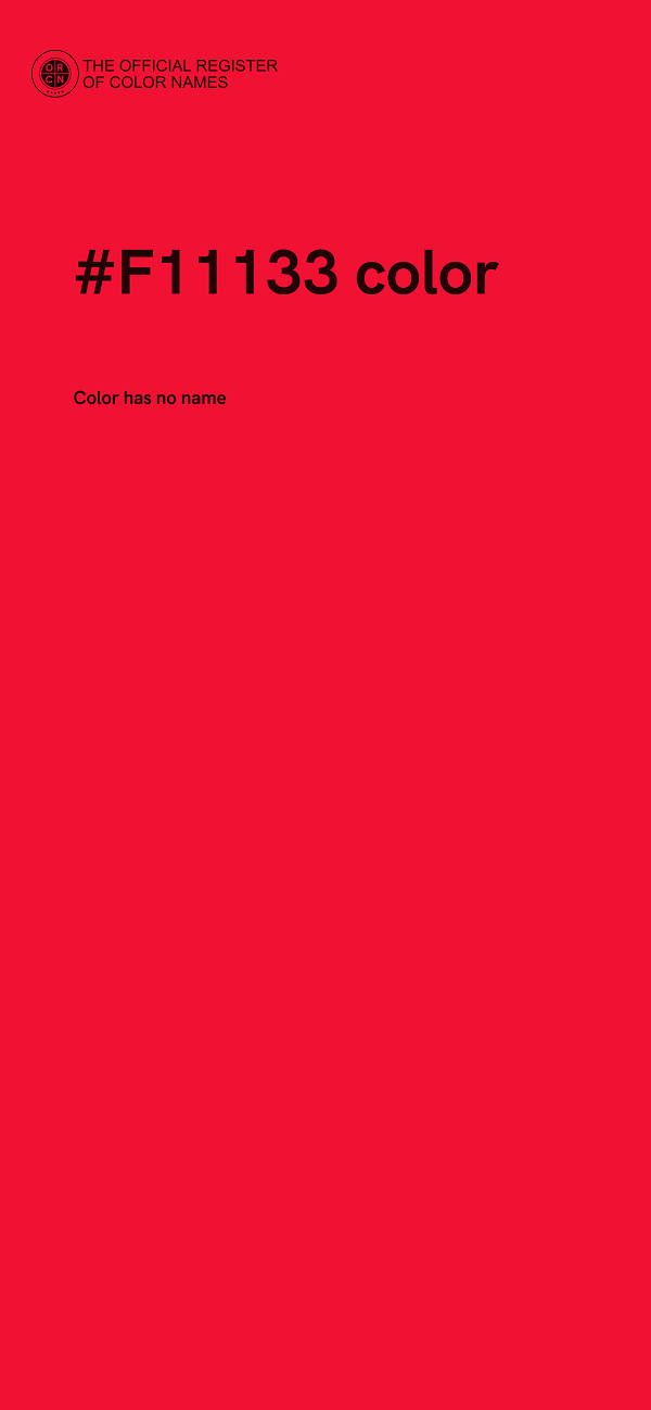 #F11133 color image