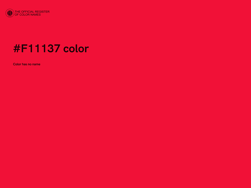 #F11137 color image
