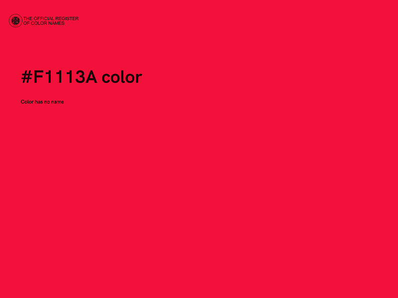 #F1113A color image