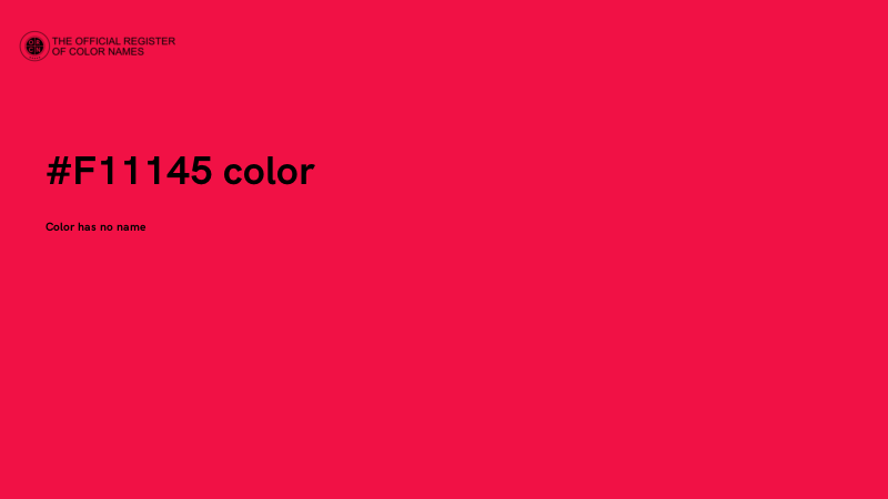 #F11145 color image