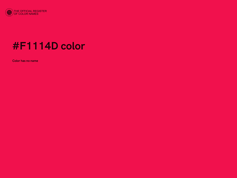 #F1114D color image