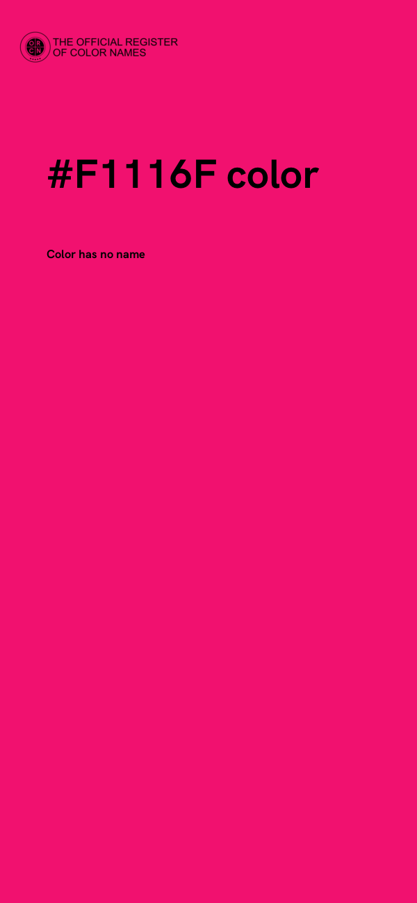 #F1116F color image