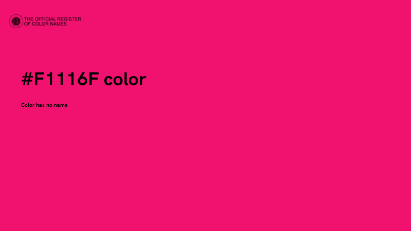 #F1116F color image