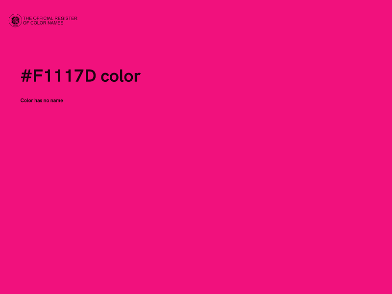 #F1117D color image