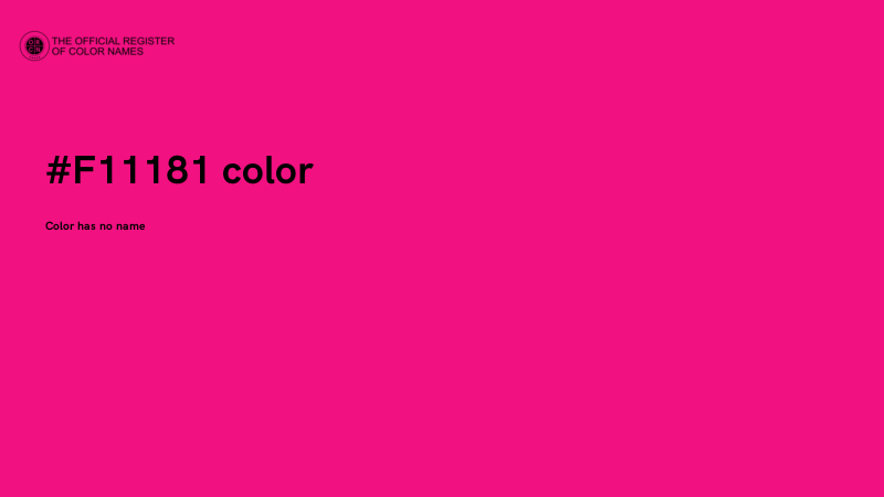 #F11181 color image
