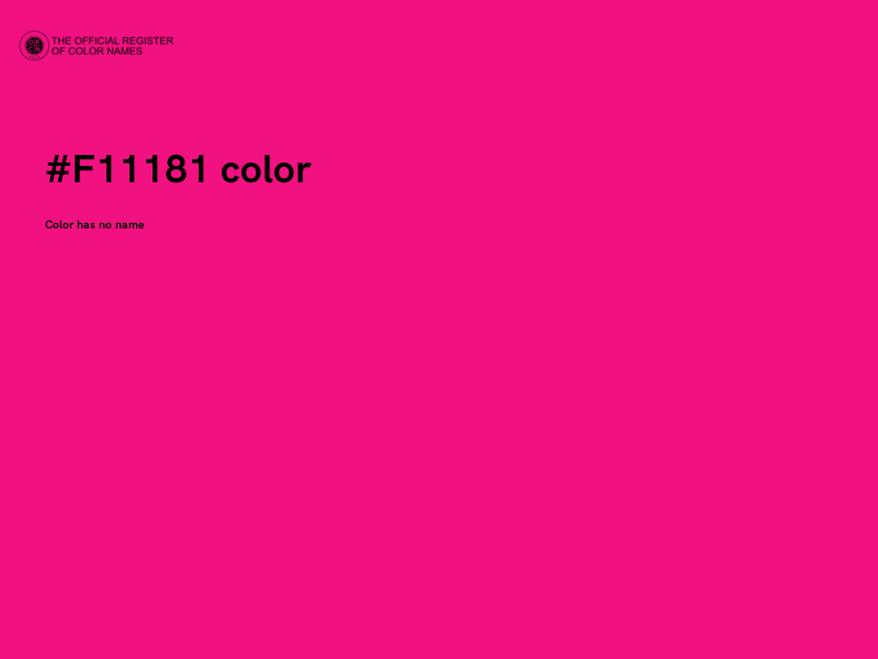 #F11181 color image