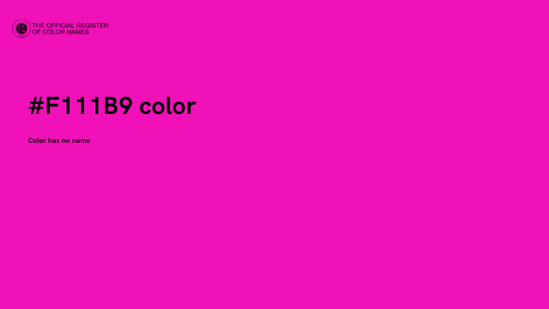 #F111B9 color image