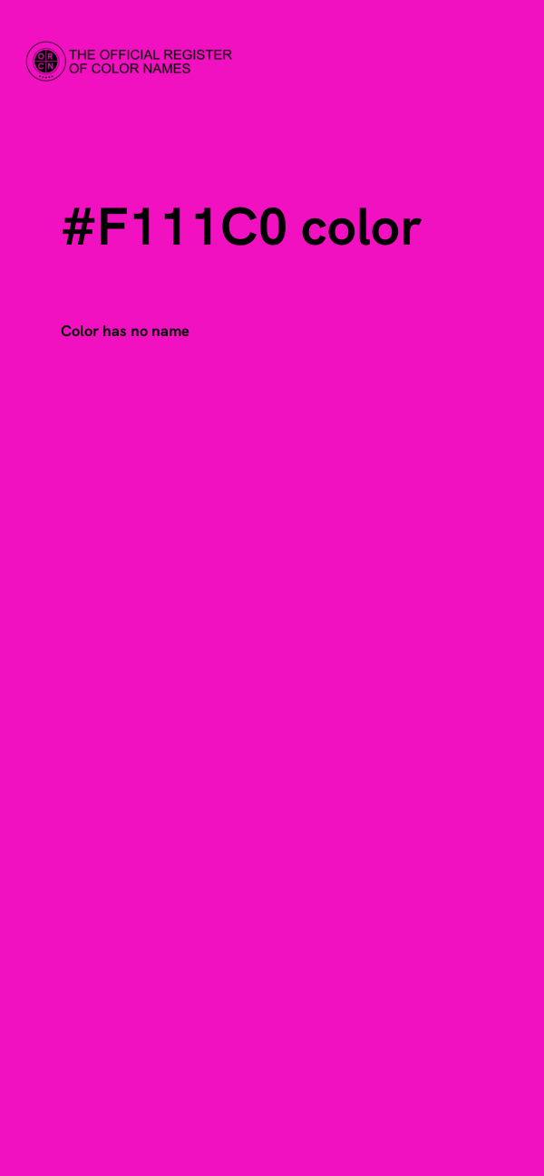 #F111C0 color image