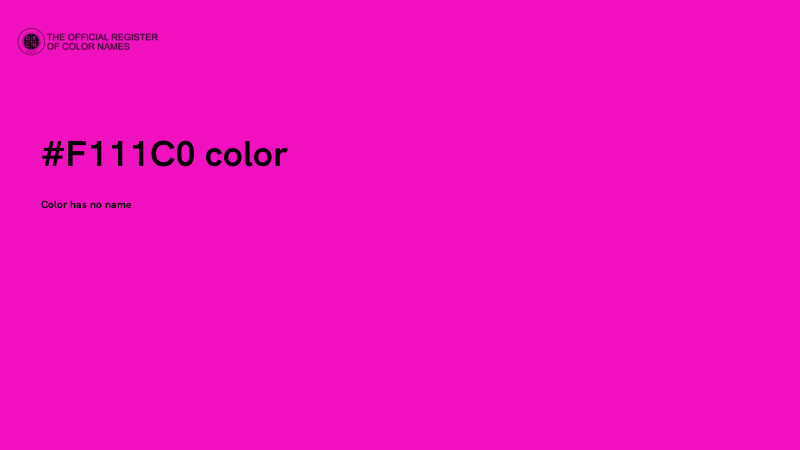#F111C0 color image