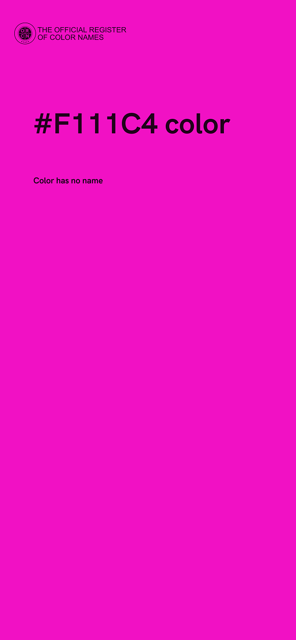 #F111C4 color image