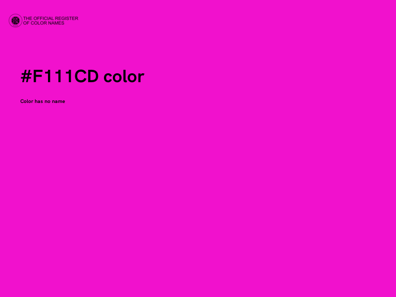 #F111CD color image